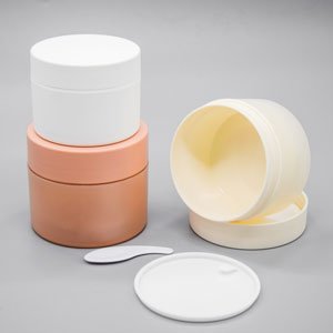 8oz PP cosmetic face cream jar with spatula