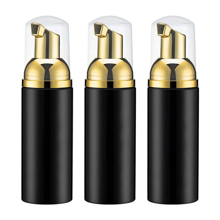 black foam pump bottles