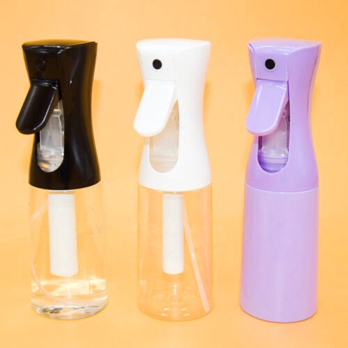 Plastic continuous fine mist spray bottle