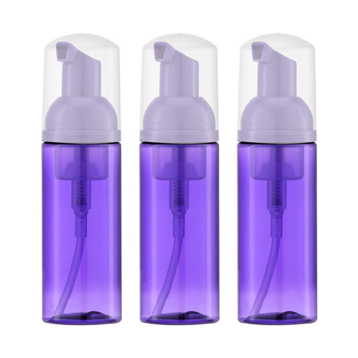 purple foam pump bottles