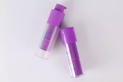 purple rotary airless pump bottle 30ml