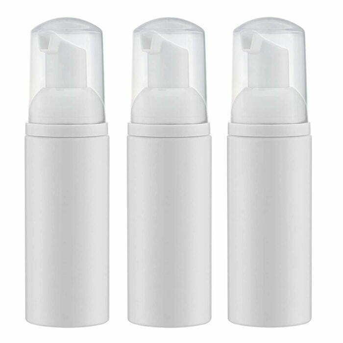 white foam pump bottles