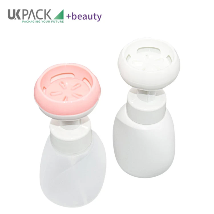 300ml flower-shaped refillable foam pump bottle-3