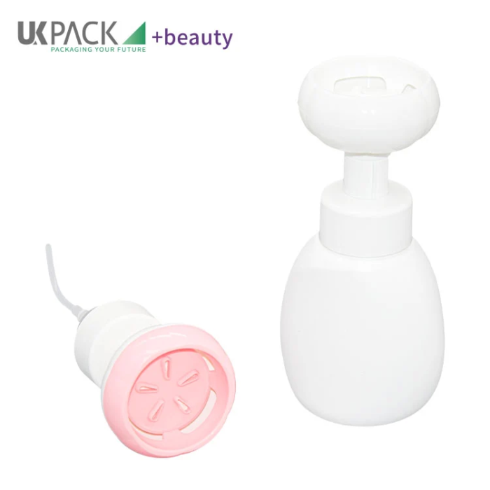 300ml flower-shaped refillable foam pump bottle-4