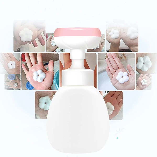 300ml flower-shaped refillable foam pump bottle-8