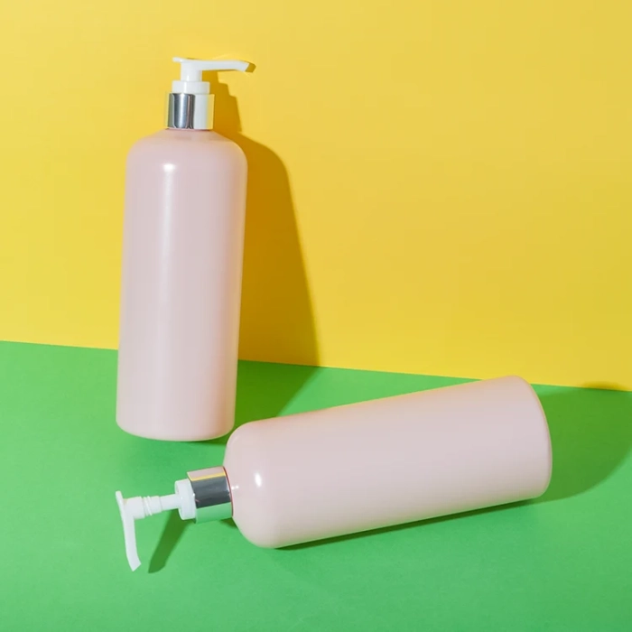 500ml pet shampoo bottle with electroplating pump - 4
