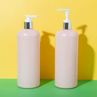 500ml pet shampoo bottle with electroplating pump - 5