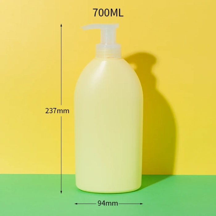 700ml hdpe plastic yellow shampoo bottle - 2