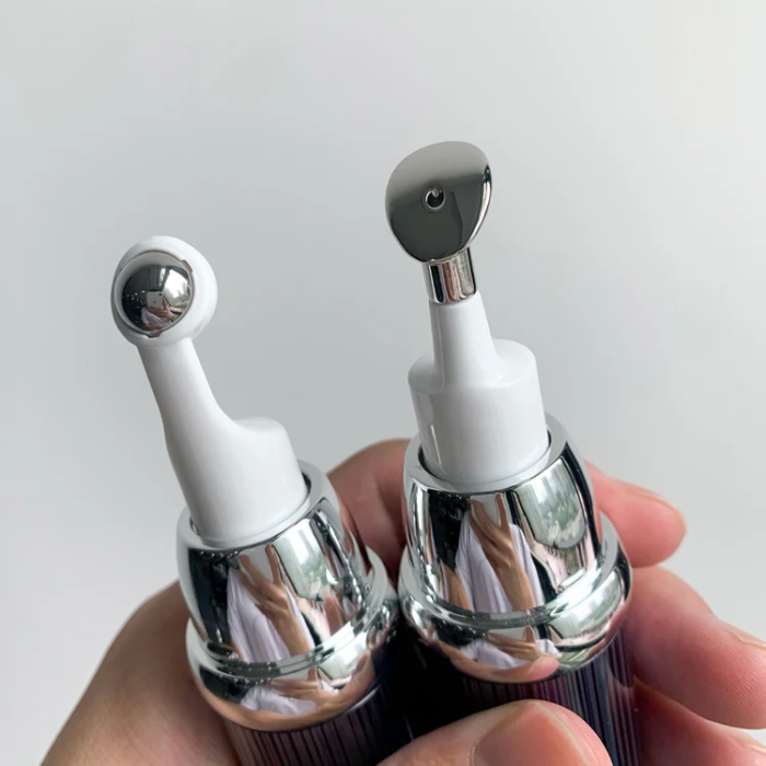 airless eye cream bottle with metal massager tip-4
