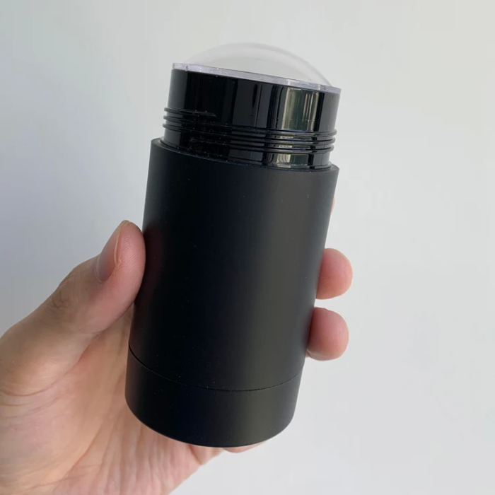 black round deodorant containers