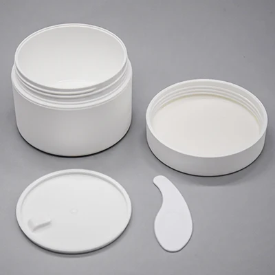 cosmetic jar with spatula - 1