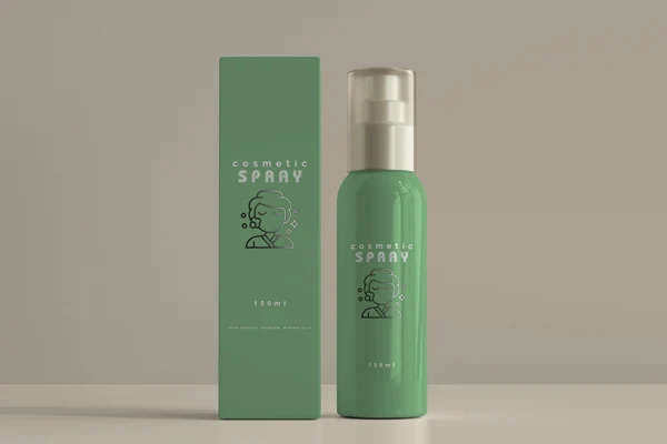 custom green 150ml plastic spray bottle for cosmetics
