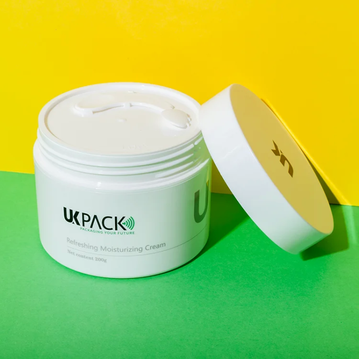 double wall pp 200ml cosmetic jar with spatula - 3