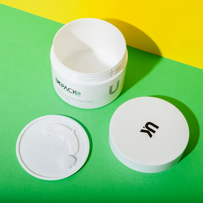 double wall pp 200ml cosmetic jar with spatula - 4