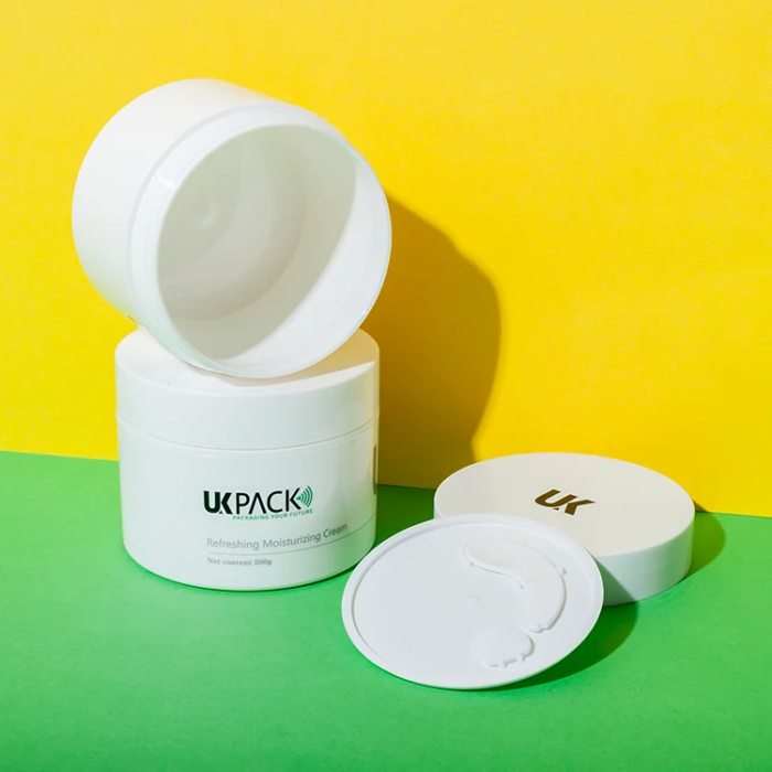 double wall pp 200ml cosmetic jar with spatula - 6
