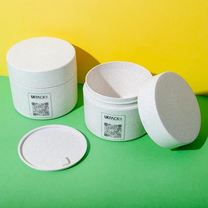 double wall wheat straw jars 50ml - 500ml - 1