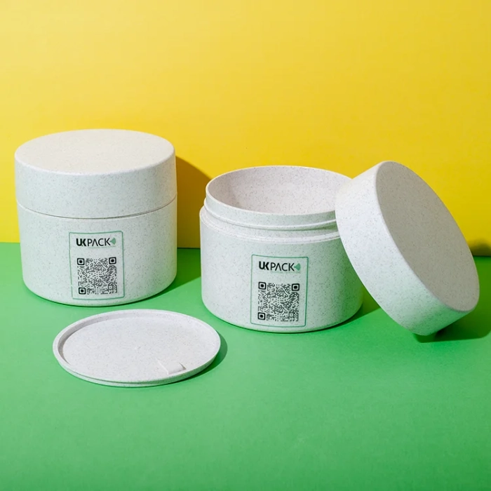 double wall wheat straw jars 50ml - 500ml - 2