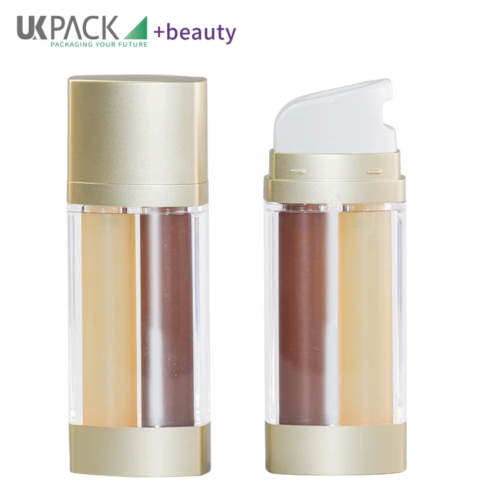 dual chamber airless treatment pump bottle 15ml x 2