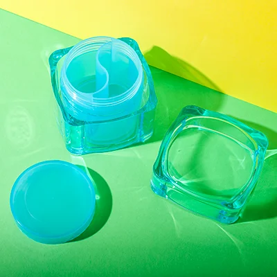 dual chamber cosmetic jar 140ml + 140ml