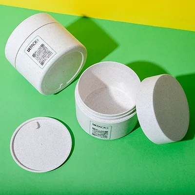 eco-friendly double wall wheat straw jars - 1