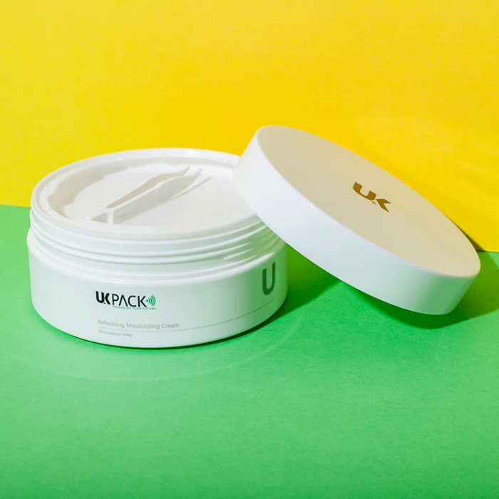 flat pp 200ml cosmetic jar with plastic tweezer - 4