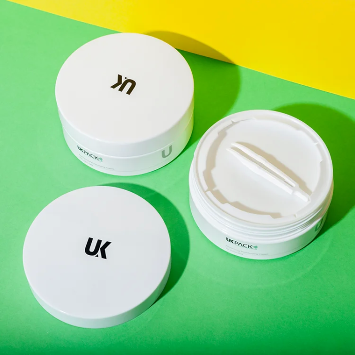 flat pp 200ml cosmetic jar with plastic tweezer - 7