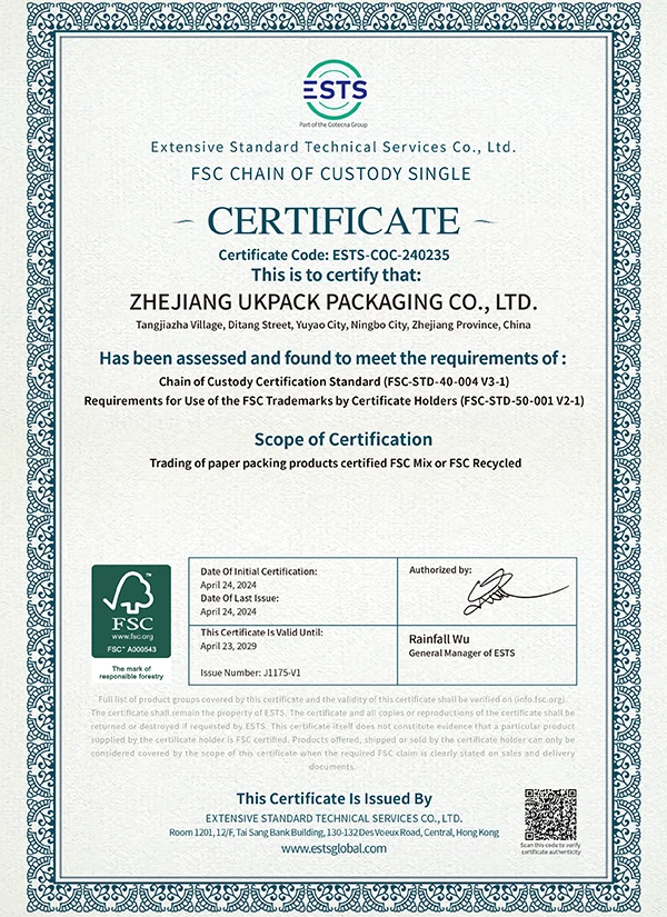 FSC certificate - 1