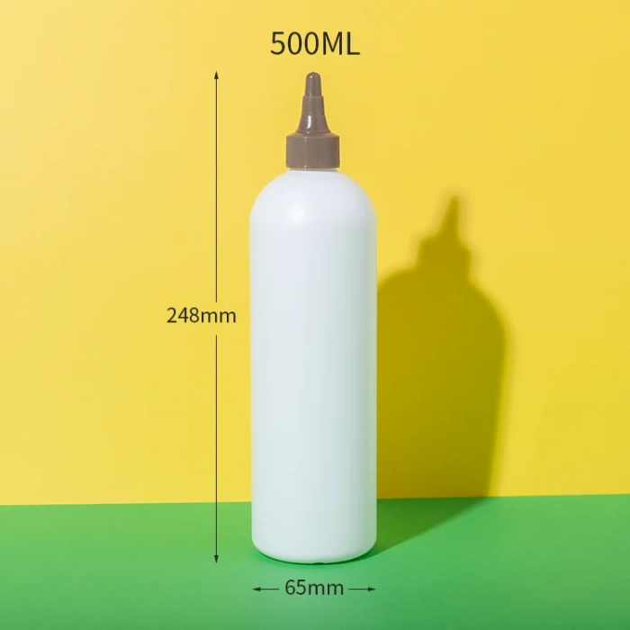 hdpe plastic hair applicator bottle 500ml - 2