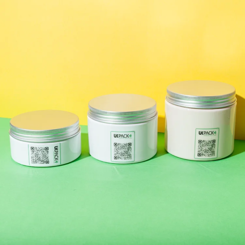 PET 200g 300g 400g cosmetic jar with aluminum lid - 2