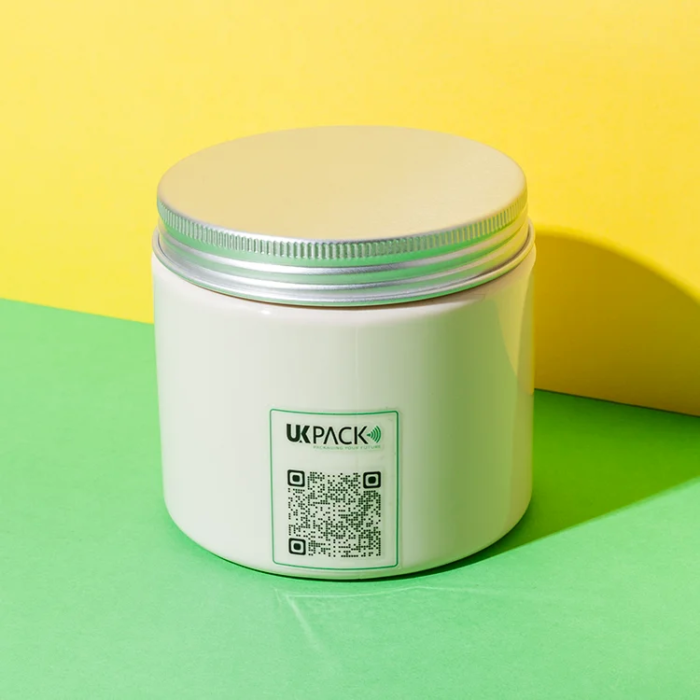 PET 400g cosmetic jar with aluminum lid - 1