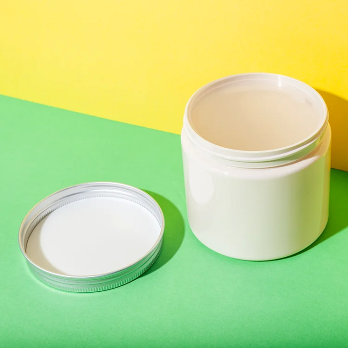 PET 400g cosmetic jar with aluminum lid - 2