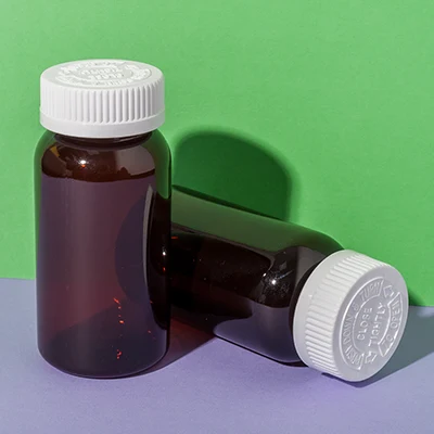 PET amber plastic pill bottle 150cc - 6
