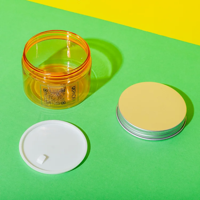 PET cosmetic jar with aluminum lid 150ml - 3
