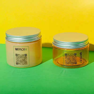 PET cosmetic jar with aluminum lid 150ml and 200ml - 1