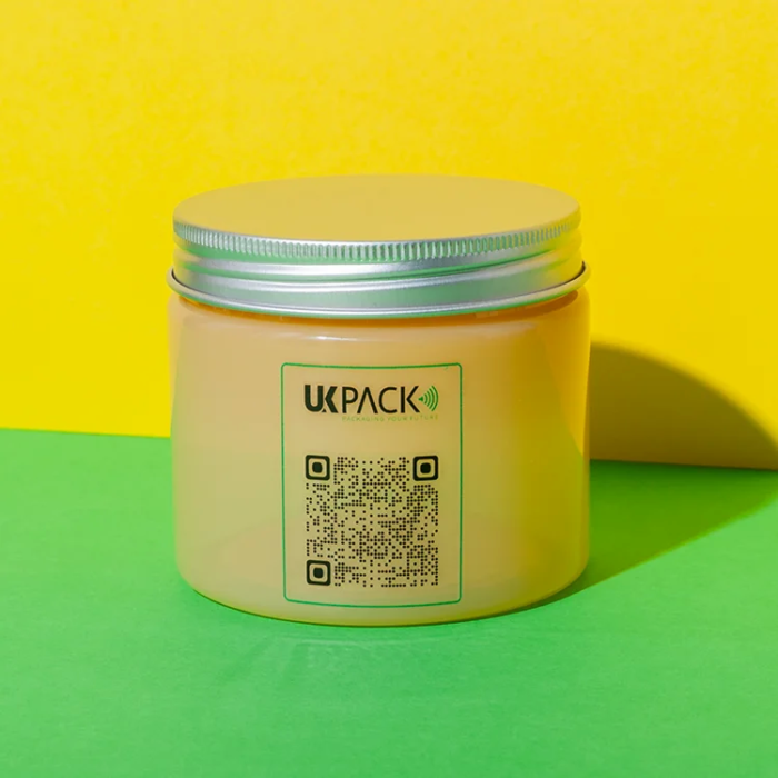PET cosmetic jar with aluminum lid 200ml - 1