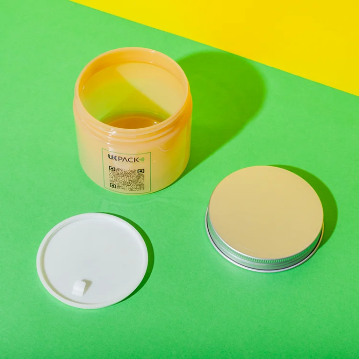 PET cosmetic jar with aluminum lid 200ml - 3