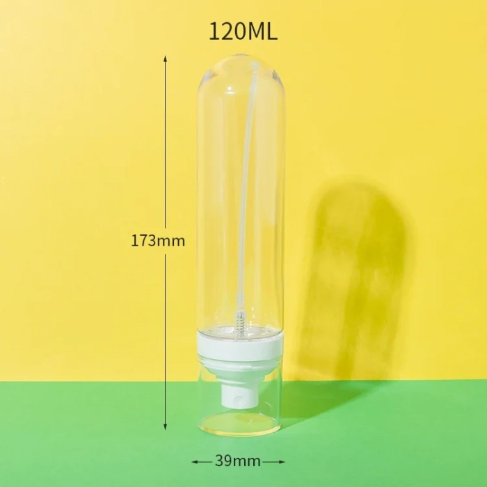 pet plastic 120ml hair spray bottle size