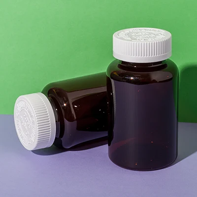 PET plastic 250cc amber supplement bottle - 6