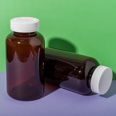 PET plastic 750cc amber Vitamin bottle - 6