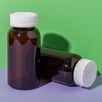 PET plastic amber 200cc capsule bottle - 6