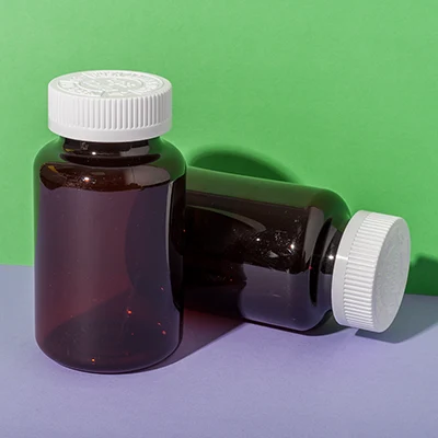 PET plastic amber 275cc supplement bottle - 6