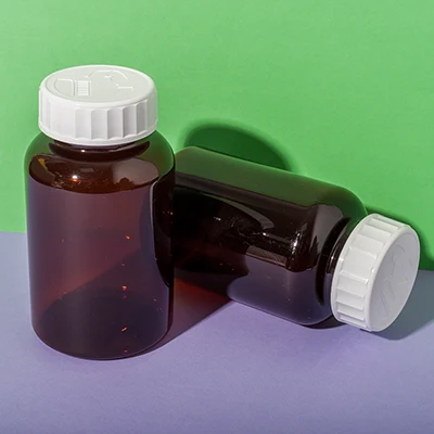 PET plastic amber 300cc capsule bottle - 6