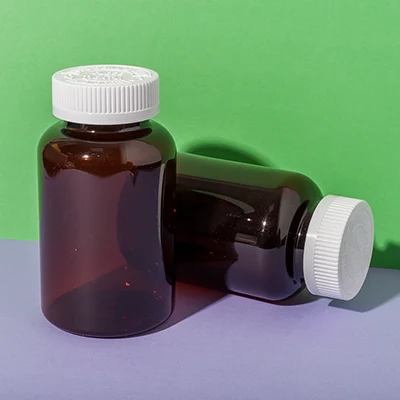 PET plastic amber 300cc supplement bottle - 6