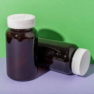 PET plastic amber 420cc supplement bottle - 6
