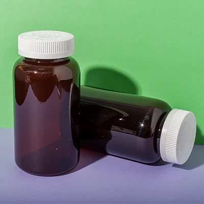 PET plastic amber 520cc supplement bottle - 6