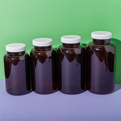 PET plastic amber large supplement bottle 420cc 520cc 625cc 750cc - 3