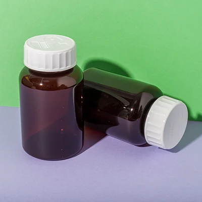 PET plastic amber vitamin c dark bottle 175cc - 6