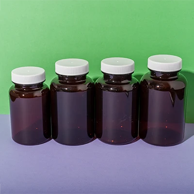 PET plastic amber vitamin d3 bottle - 3