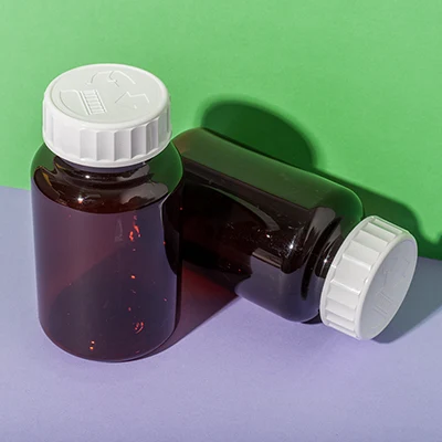 PET plastic amber vitamin pill bottle - 5