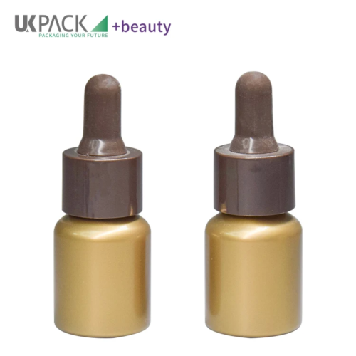 plastic gold 15ml dropper bottle for cbd oil